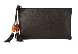 Gucci Bamboo Pouch, Leather, Brown, 876854, 3*